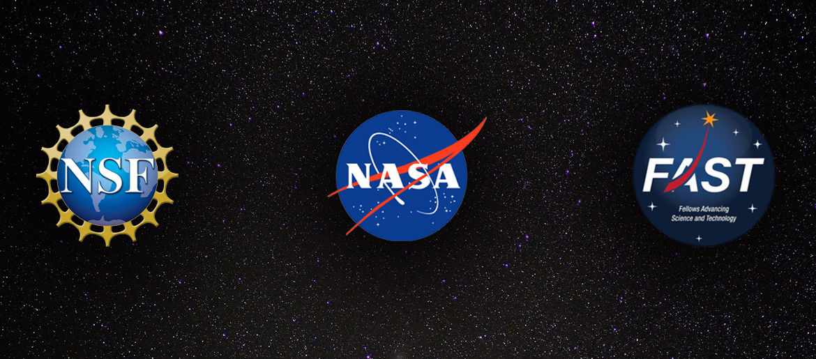 NSF, NASA, and FAST progrm logos