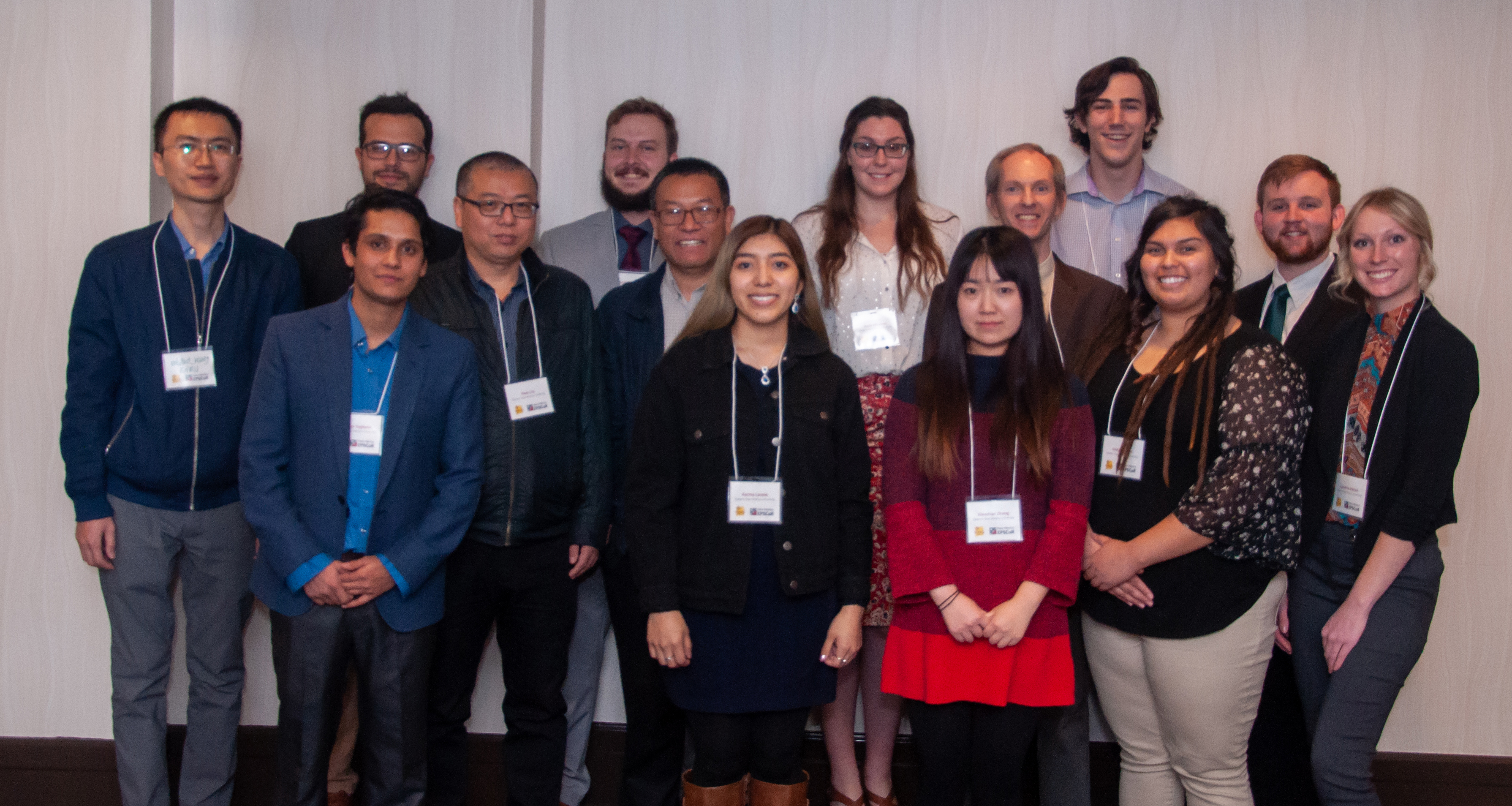 Dr. Yan and his group of ENMU students at the 2019 NM Research Symposium